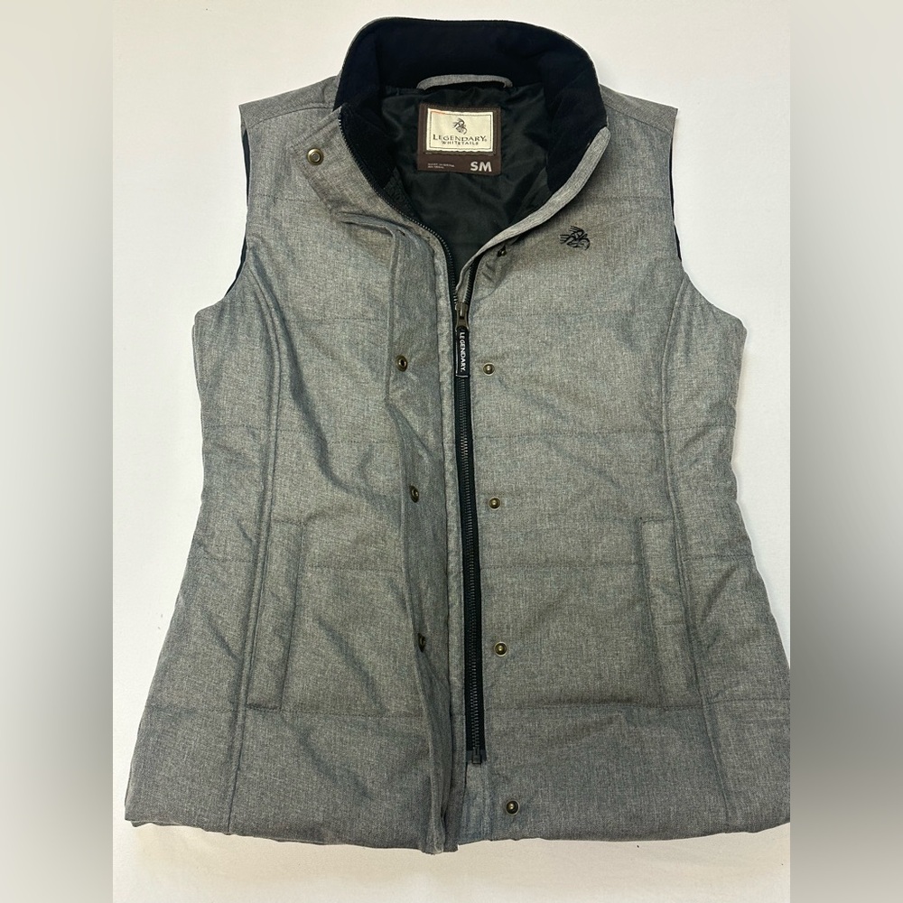 Legendary Whitetails Womens Small Vortex Gray Zip Snap Close Outdoor Hiking Vest - Picture 2 of 8